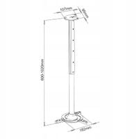 Uchwyt ART P-105S sufitowy 60-102cm srebrny