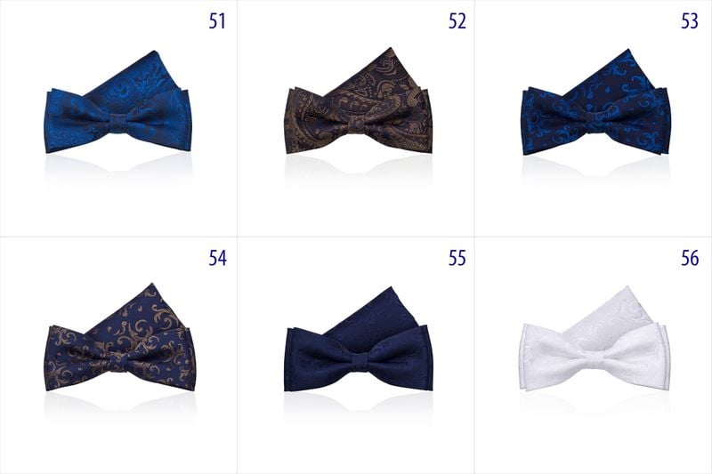 Mucha Żakardowa z Poszetką, biała z tłoczonym wzorem zdjęcie 3