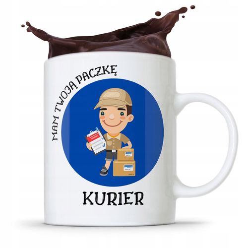Kubek Prezent Dla Kuriera Mam Twoją Paczkę Prezent Z Nadrukiem Ze Zdjęciem na Arena.pl