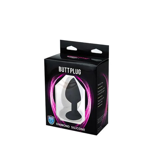 Black Small Butt Plug With White Crystal na Arena.pl