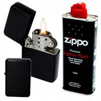 Zapalniczka Benzynowa Metalowa + Benzyna Zippo Zestaw