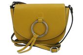 Damska skórzana listonoszka włoska - Żółta ciemna