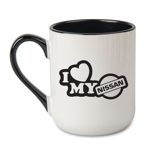 KUBEK „I ♥ MY NISSAN” Wzór - Elegant Coffee Czarny 330 ml na Arena.pl