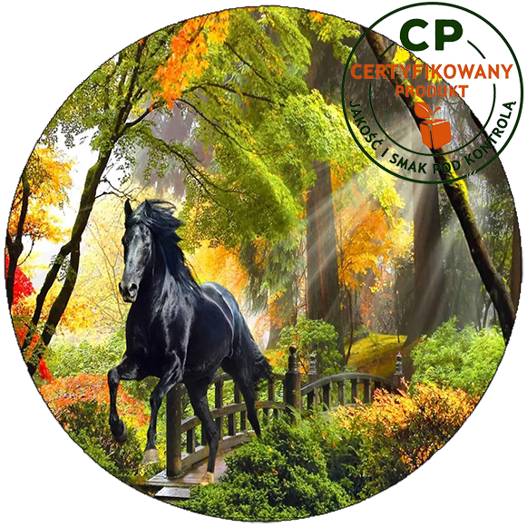 Opłatek na tort Konie zdjęcie 1