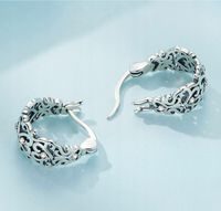 KOLCZYKI Srebrne PRÓBA 925 SREBRO Retro Angielskie Zapiecie Damskie