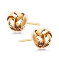 złote kolczyki supełki 333