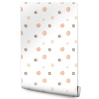 Tapeta Ścienna Dla Dzieci Akwarelowe GROSZKI Kropki Styl Boho