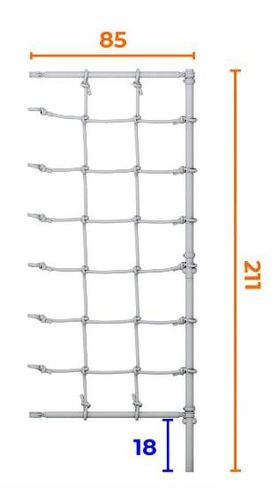 słupek przyścienny z siatką - pomarańczowy na Arena.pl