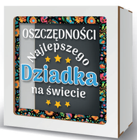 skarbonka 17,5 x 17,5cm  Najlepszy Dziadek na świecie