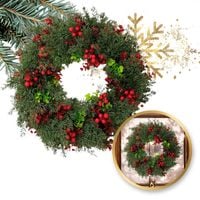 girlanda wieniec ozdoba na drzwi stroik 45cm 160 gałązek choinka jak żywa