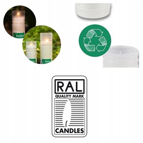 Wkłady Parafinowe do Zniczy Bolsius RP7 białe 148 godzin palenia - 15 sztuk na Arena.pl