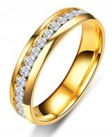 ZŁOTA OBRĄCZKA ŚLUB PIERŚCIONEK STALOWA 316L r.25