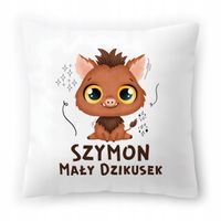 Poduszka Biała 40X40 Cm Dla Szymona Syna Dziecka Z Nadrukiem Ze Zdjęciem