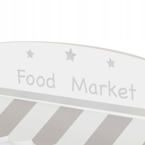 DREWNIANY STRAGAN TEATRZYK MINI MARKET SKLEP WARZYWNIAK Z AKCESORIAMI na Arena.pl