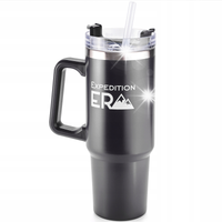 TUMBLER ZE STALI NIERDZEWNEJ QUENCHER ZE SŁOMKĄ W STYLU KUBKÓW STANLEY 0,8L