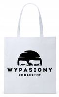 Torba Biała Eco Shopper Dla Chrzestnego Prezent Z Nadrukiem Ze Zdjęciem