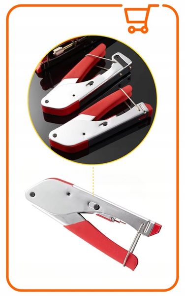 Zestaw Szczypce do Zaciskania Kabli Koncentrycznych RG59 RG6 Wtyki Ściągacz zdjęcie 2