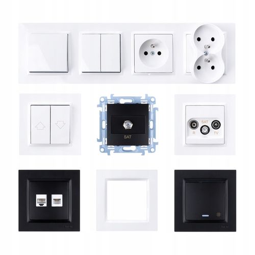 Simon 10 Gniazdo internetowe komputerowe pojedyncze RJ45 kat.5e, biały na Arena.pl