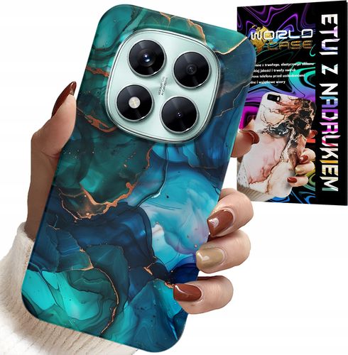 ETUI DO XIAOMI NOTE 14 PRO 5G - NIEBIESKO ZIELONY MARMUREK PLECKI WZORY na Arena.pl