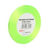 WSTĄŻKA SATYNOWA 6MM X 32M WS6-57 BREWIS JASNO ZIELONA