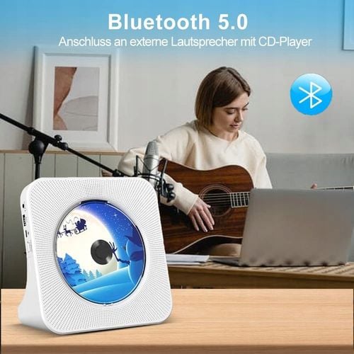 Przenośny odtwarzacz cd z baterią AUX USB FM LCD na Arena.pl