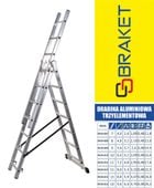 drabina aluminiowa 3-elementowa 640cm 11+11+11 szczebli - br-00-4211