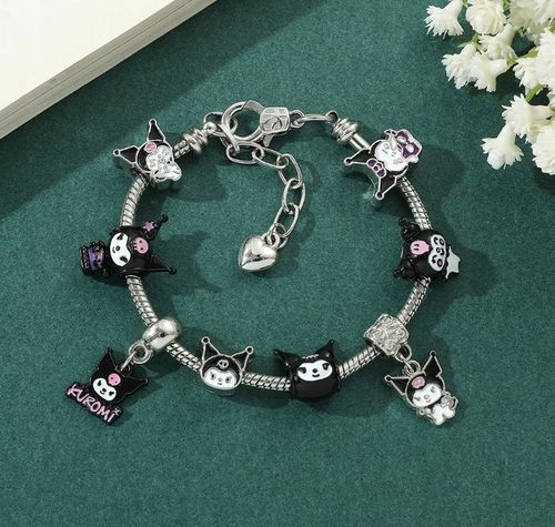 Bransoletka Modułowa Kotek Hello Kitty Kuromi Zawieszka Charms Cześć Kotku na Arena.pl