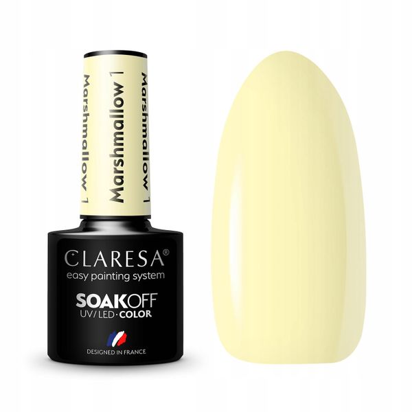 CLARESA Lakier hybrydowy MARSHMALLOW 1 - 5g zdjęcie 1