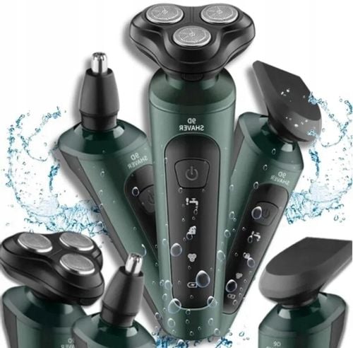 GOLARKA MĘSKA MASZYNKA TRYMER 4W1 DO GOLENIA BRODY WŁOSÓW BEZPRZEWODOWA na Arena.pl