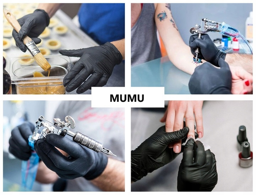 nitrylowe RĘKAWICZKI 100szt czarne medyczne roz. S na Arena.pl