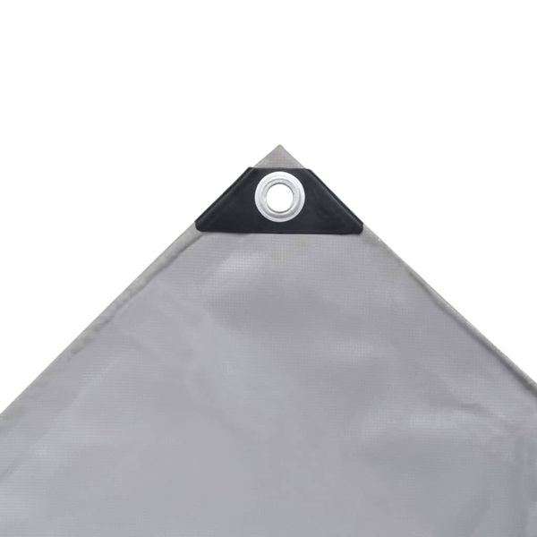 Plandeka 650 g/m², 3 x 4 m, szara zdjęcie 3