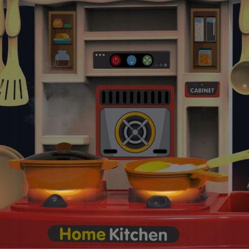 MINI KUCHNIA DLA DZIECI ROZWOJOWA KRAN PALNIKI PARA INTERAKTYWNA AKCESORIA na Arena.pl