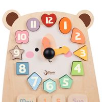 DLA DZIECI 3W1 ZEGAR MIŚ EDUKACYJNY NAUKA CZASU