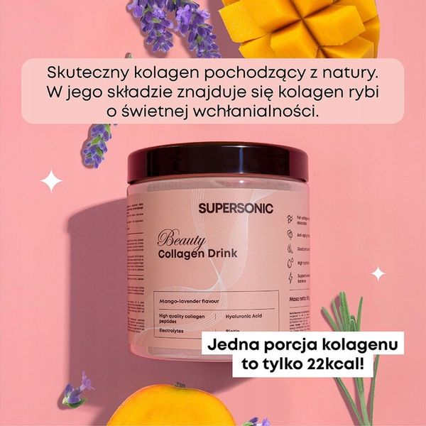 SUPERSONIC Collagen kolagen Beauty Drink Mango zdjęcie 4