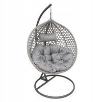 FOTEL WISZĄCY FOTEL OGRODOWY HUŚTAWKA OGRODOWA DO SALONU MARTINA SZARY