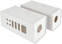 Organizer na Kable Skrzynka Plastikowy Biały 2szt