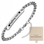 Bransoletka dla Taty z grawerem pancerka Prezent na Dzień Ojca BLINGART