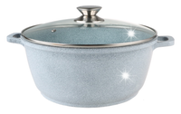 GARNEK MARMUROWY Szary 26cm INDUKCJA Gaz 5,5l 7926