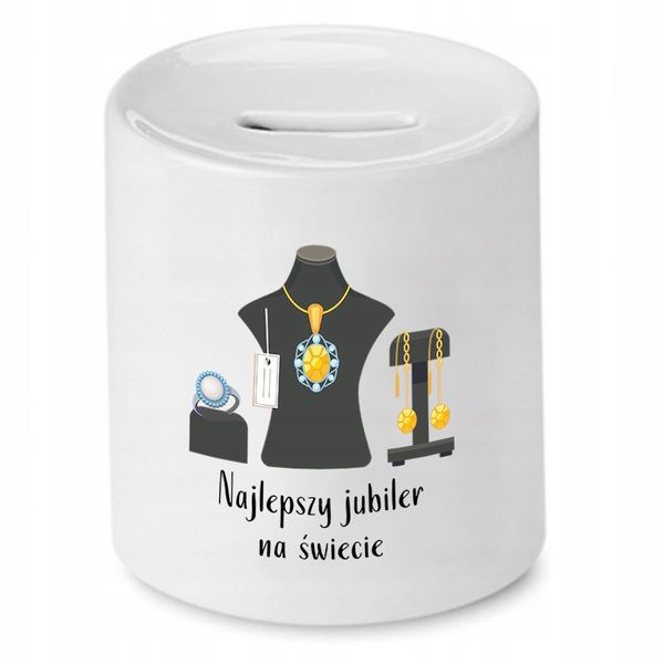 Dla Jubilera Prezent Skarbonka Najlepszy Jubiler Z Nadrukiem Ze Zdjęciem zdjęcie 1