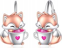 Srebrne kolczyki dla dziewczynki dzieci angielskie liski srebro próba 925