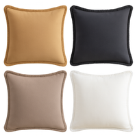 Poszewki na poduszki 65x65 bawełniane zestaw 4 sztuki boho z frędzlami