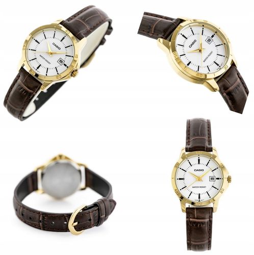 ZEGAREK DAMSKI CASIO TIARA klasyczny na pasku datownik + BOX + GRAWER na Arena.pl