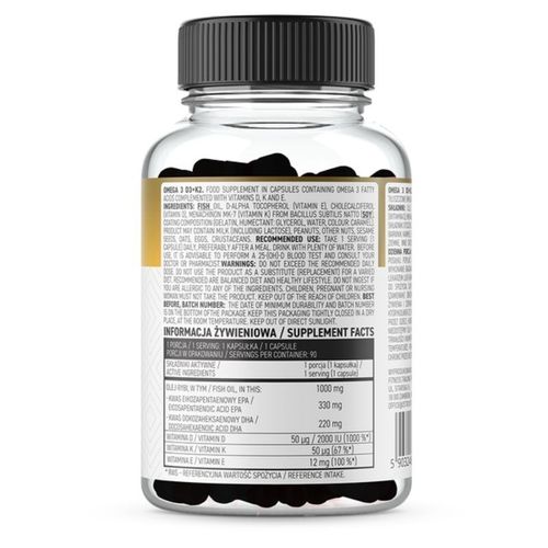 OstroVIt Omega 3 + D3 + K2 - 90 kapsułek na Arena.pl