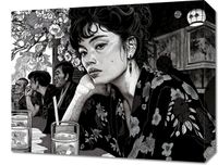 Obraz 50x40cm Czarne Kimono