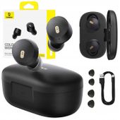 BASEUS SŁUCHAWKI BEZPRZEWODOWE DOKANAŁOWE BLUETOOTH 5.3 ENC IPX4 CZARNE