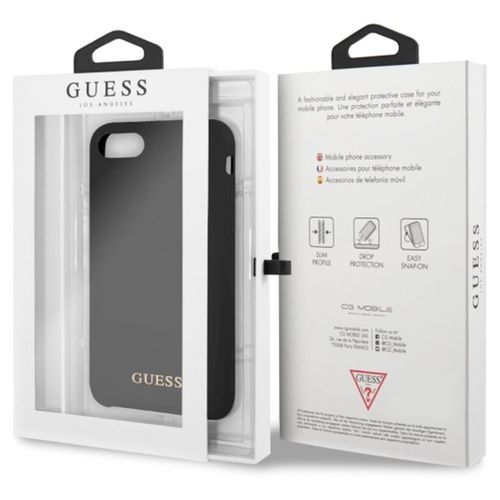 Guess Silicone - Etui iPhone 8 / 7 (czarny) na Arena.pl