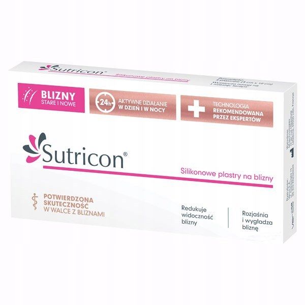 Sutricon silikonowe plastry do leczenia blizn 3x10 cm 5 plastrów zdjęcie 2