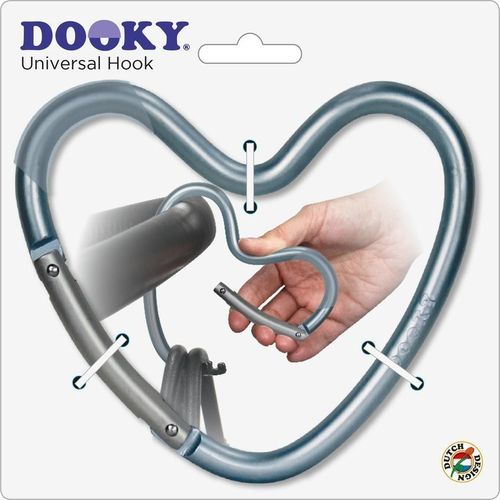 Dooky Hak do wózka karabińczyk serce silver blue na Arena.pl