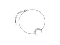 SREBRNA BRANSOLETA GWIAZD KSIĘŻYC MOON CYRKONIE