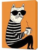 Obraz 50x70cm Kawusia Minimalistyczny , Wnętrza Styl Skandynawski, Boho